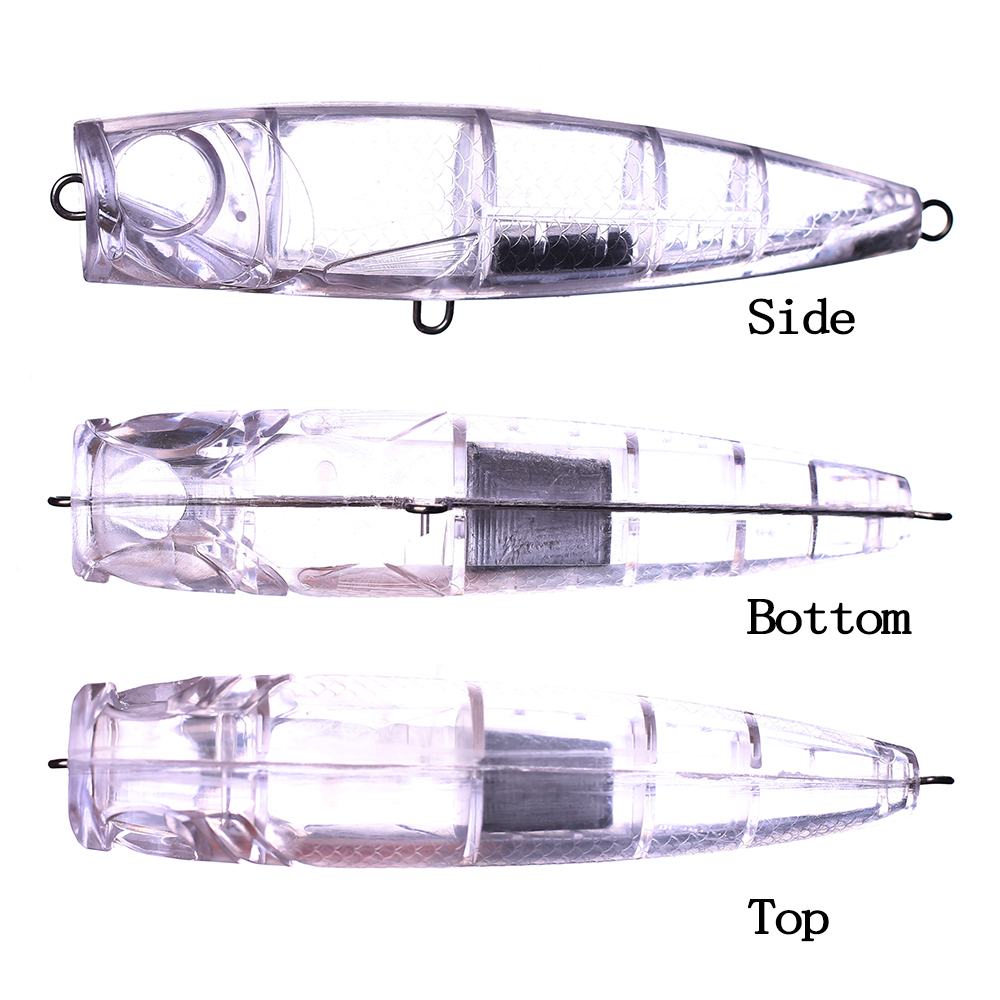 Chan’sHuang 5PCS Unpainted Bla - огляд і ціна Fishing Lure Popper