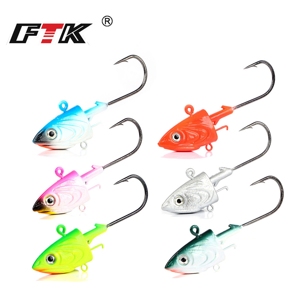 FTK 2PCS Jig Head Fishing Hook - огляд і ціна Fishing Lure Soft Plastic