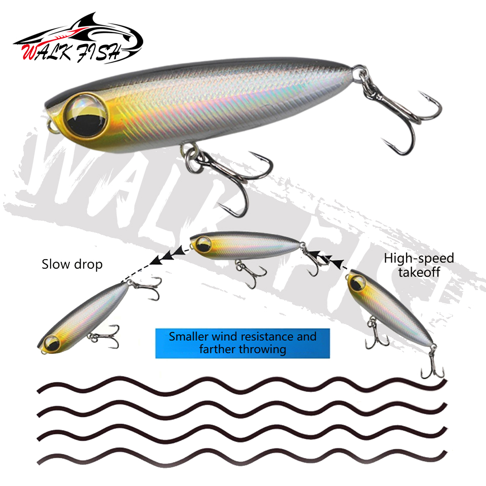 WALK FISH 1Pcs 6cm 5.6g Topwat - огляд і ціна Fishing Lure Popper